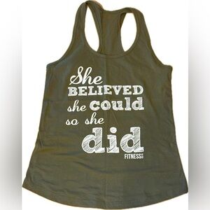 Fitness Tee Olive Green Workout Tank
